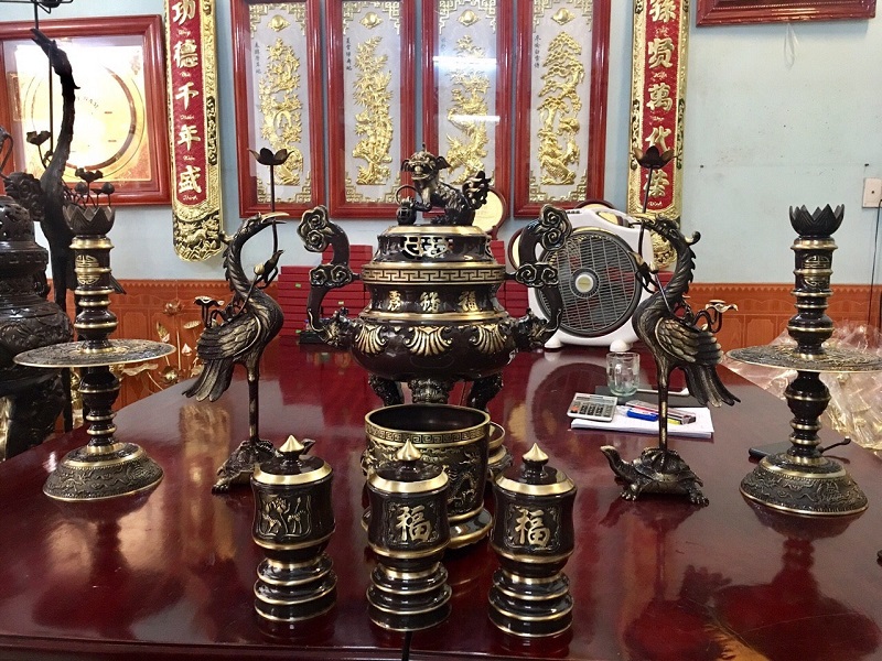 Đồ thờ đồng Đại Bái đẹp