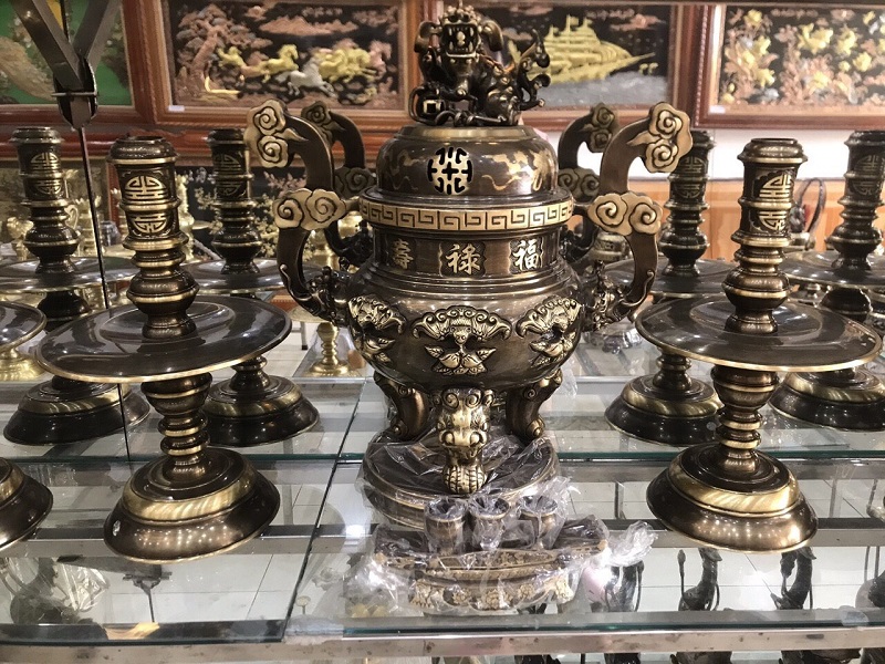 Đồ thờ đồng Đại Bái đẹp