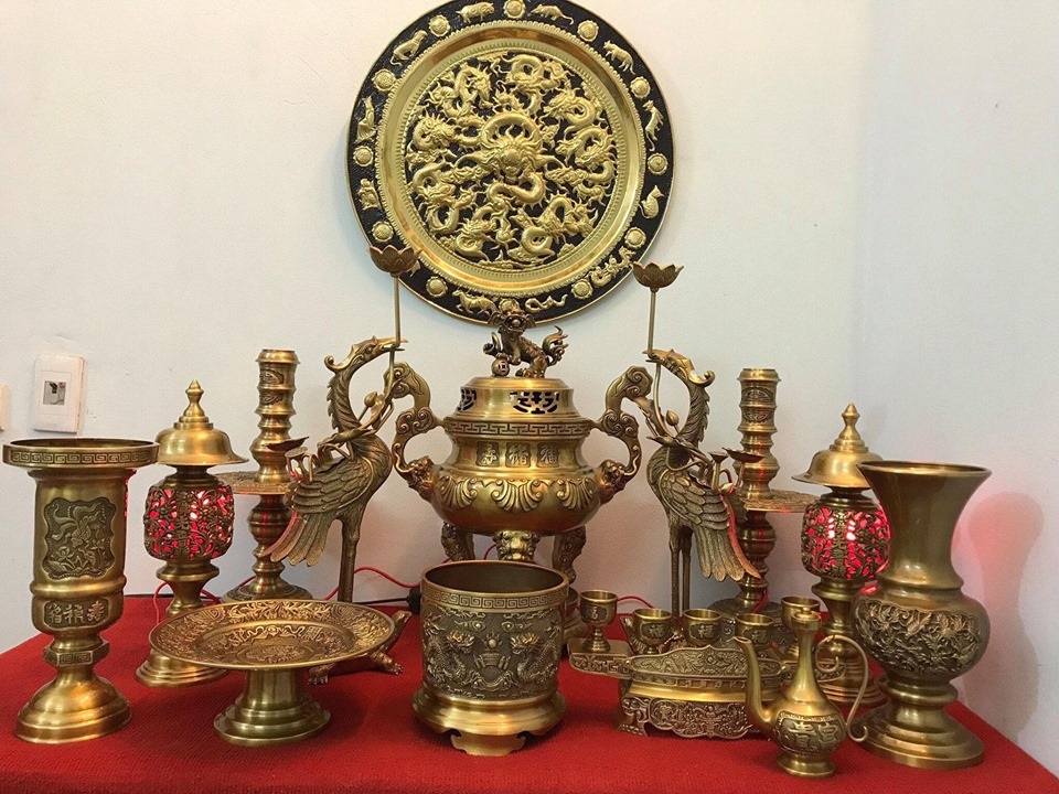 Đồ thờ đồng Đại Bái đẹp