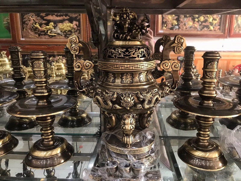 Đồ thờ đồng Đại Bái đẹp