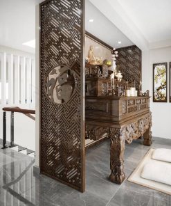 Vách ngăn phòng thờ đẹp