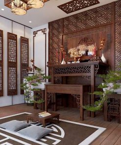 Vách ngăn phòng thờ đẹp
