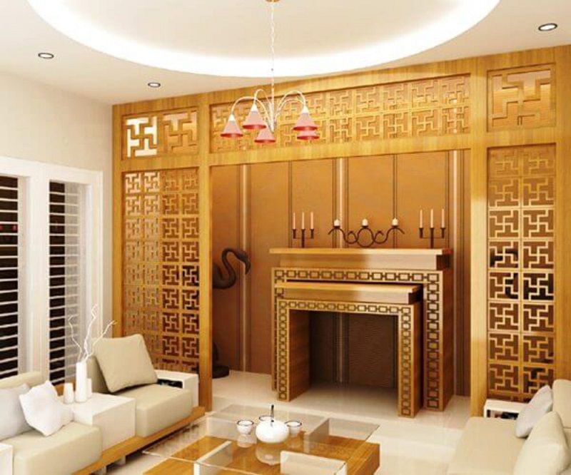 Vách ngăn phòng thờ đẹp